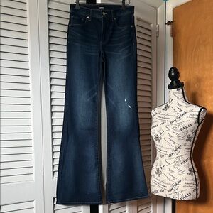 Express Dark Blue Flare Jeans